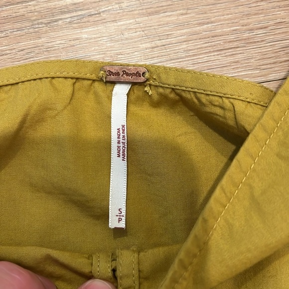 Free People Blouse Veronica Sweetheart Top Chartreuse Green/Yellow SMALL - Picture 4 of 6